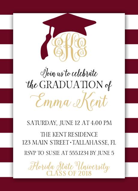 Gold Graduation Invitations