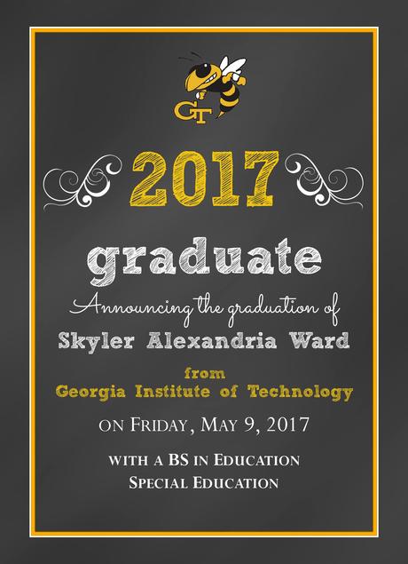 Gold Graduation Invitations