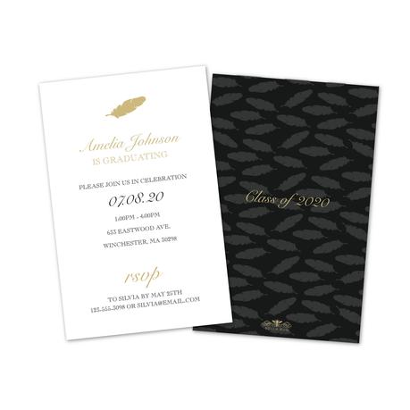 Gold Graduation Invitations