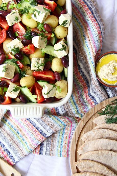 Greek Potato Salad with Tofu Feta - Vegan Recipe (1)