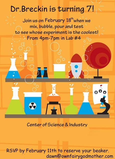 Science Themed Party Invitations