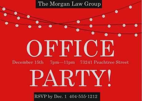 Office Party Invitation Email