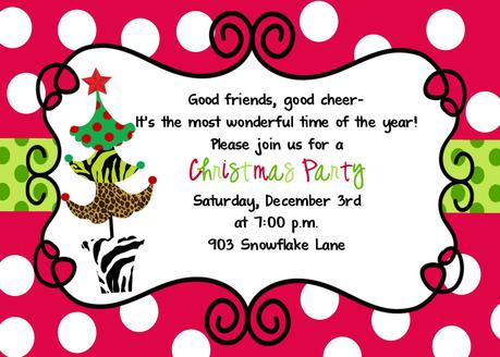 Holiday Party Invitation Language