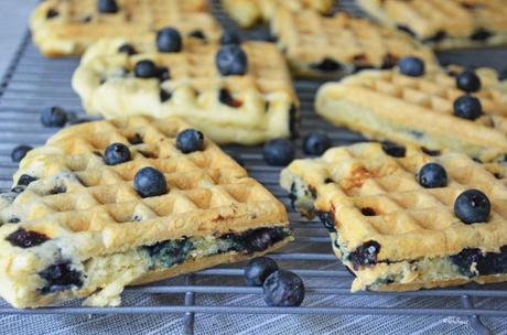 Fluffy Gluten Free Blueberry Waffles