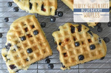 Fluffy Gluten Free Blueberry Waffles