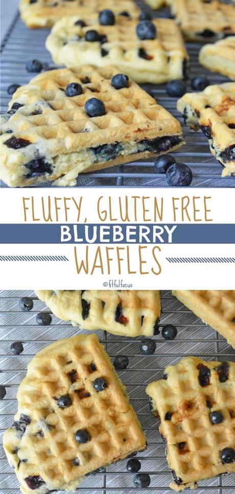 Fluffy Gluten Free Blueberry Waffles