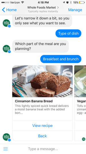 facebook messenger chatbot marketing