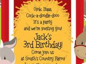 Farm Themed Birthday Party Invitations