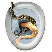 Image: Beistle Creepy Toilet Lid Cling SNAKES Peel 'N Place Topper | Great For Haunted Houses Or April Fools!