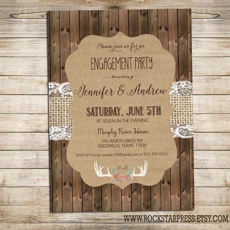 Rustic Party Invitations