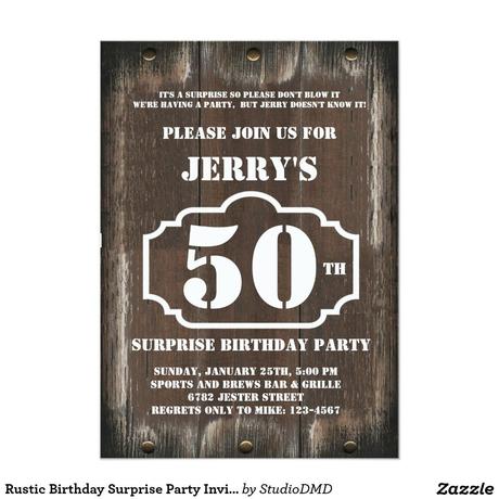 Rustic Party Invitations