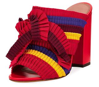 Shoe of the Day | Tabitha Simmons Beau Pleated Heel Mule Sandals