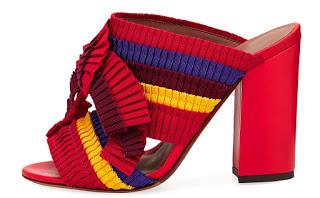 Shoe of the Day | Tabitha Simmons Beau Pleated Heel Mule Sandals