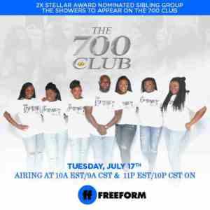 The 700 Club will feature Gospel family group The Showers