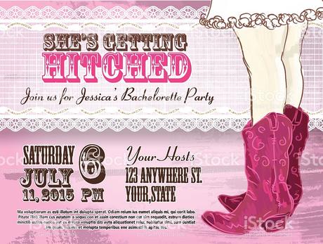 Cowgirl Bachelorette Party Invitations