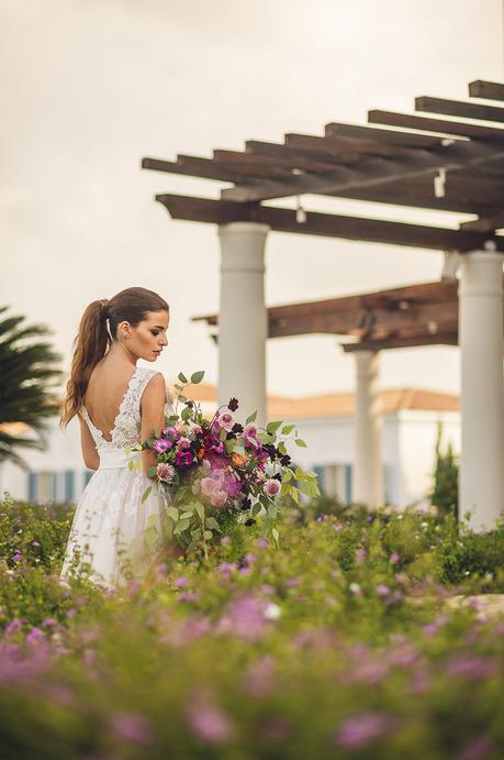 Anassa Hotel Eclectic Jewel Toned Bridal Shoot