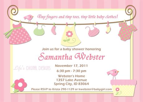 Baby Shower Invitations For Baby Girl