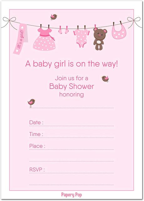 Baby Shower Invitations For Baby Girl