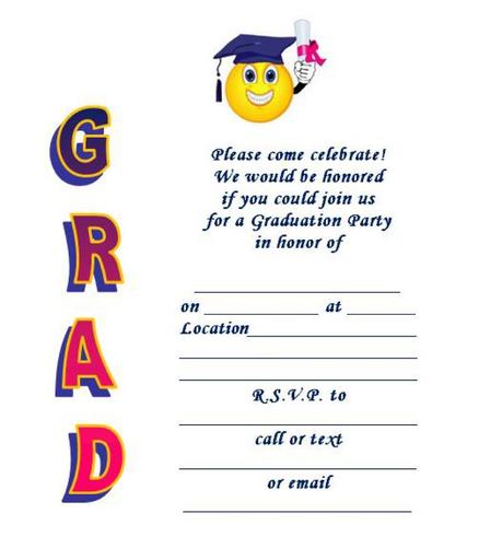 Graduation Party Invitations Templates Free