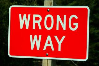 Image: Wrong Way Road Traffic Sign, by Ian Britton on FreeFoto.com