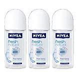 Nivea Fresh Natural 48 Hours Deodorant Roll on 50 Ml. 3 Pack l