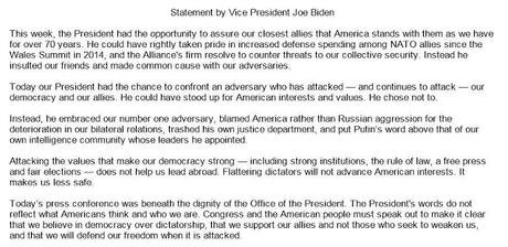 Biden, McCain, & Schumer Respond To Trump's Appeasement Biden, McCain, & Schumer Respond To Trump's Appeasement