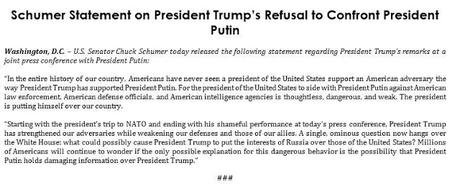 Biden, McCain, & Schumer Respond To Trump's Appeasement Biden, McCain, & Schumer Respond To Trump's Appeasement