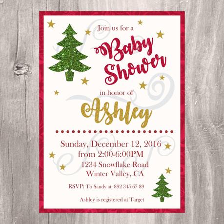 Holiday Baby Shower Invitations
