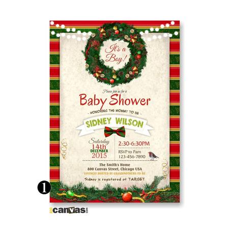 Holiday Baby Shower Invitations