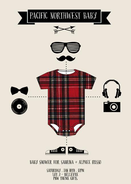 Hipster Baby Shower Invitations