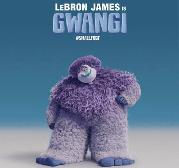 LeBron James reminds fans of his upcoming role in Smallfoot movie