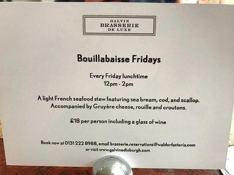 Review: Bouillabaisse Fridays at Galvin, Edinburgh