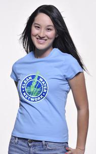 clean water network, earth day, clean water network logo, clean water custom t-shirt