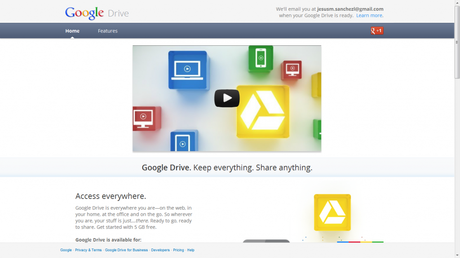 Google Drive Webpage