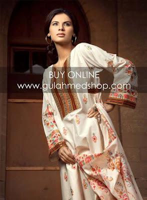 Gul Ahmed Lawn 2012 Vol 2 Embroidered & Printed Pure Cotton Collection