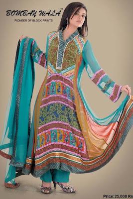 New Bombay Wala Pretline Party Wear Frocks Collection 2012