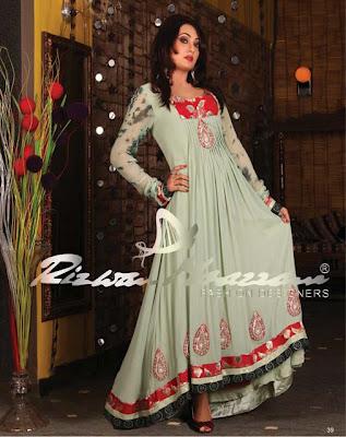 Rizwan Moazzam Trendy Party Wear Hot Collection 2012