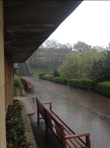 Edinburgh, Princes Street Gardens, Rain