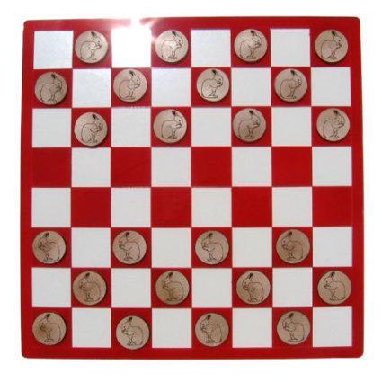 Fancy Rabbit Checkers Board