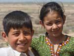 A Turkmen boy and girl