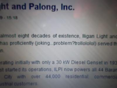 Rotating Black-Out in Iligan City Caused Furious Consumers Resulted to Hacking the Local Electric Company's Official Website