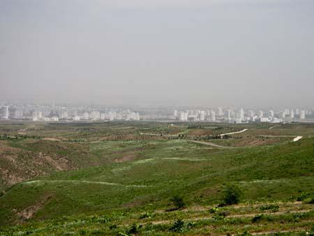 The white-marble city of Ashgabat