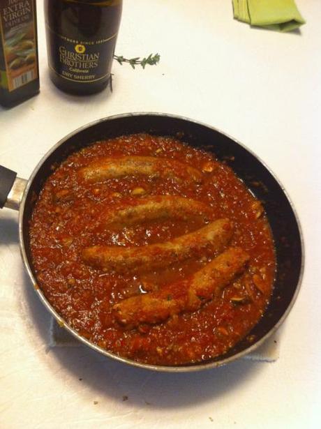 Quick dinner- Stewed Sausages