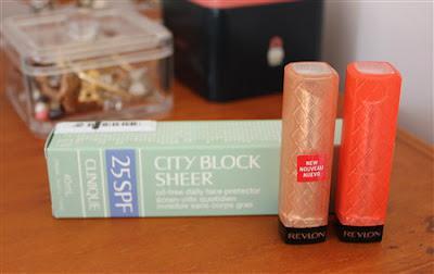 Recent Purchases: Clinique City Block & Revlon Lip Butters