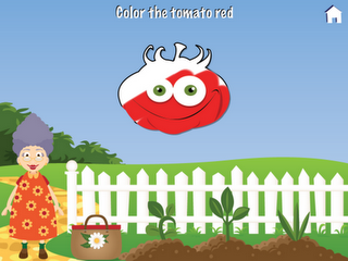 Grandma's Garden iPad / iPhone app, Colouring Mini Game