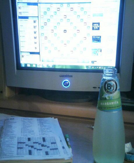 My Sunday: Pajamas, Word Games and Wine Cooler(s)