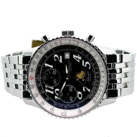 Pre-owned Breitling Navitimer Montbrillant Eclipse A43030 Stainless Steel Mens Watch