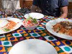 Uzbekistan national staple dishes Laghman and Plov