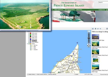 PEI online map for aerial photos - oblique air photo