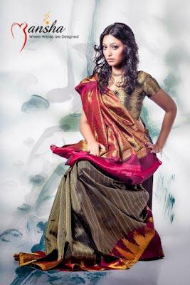 Traditional Saree Designs Complete Collection 2012 By Mansha